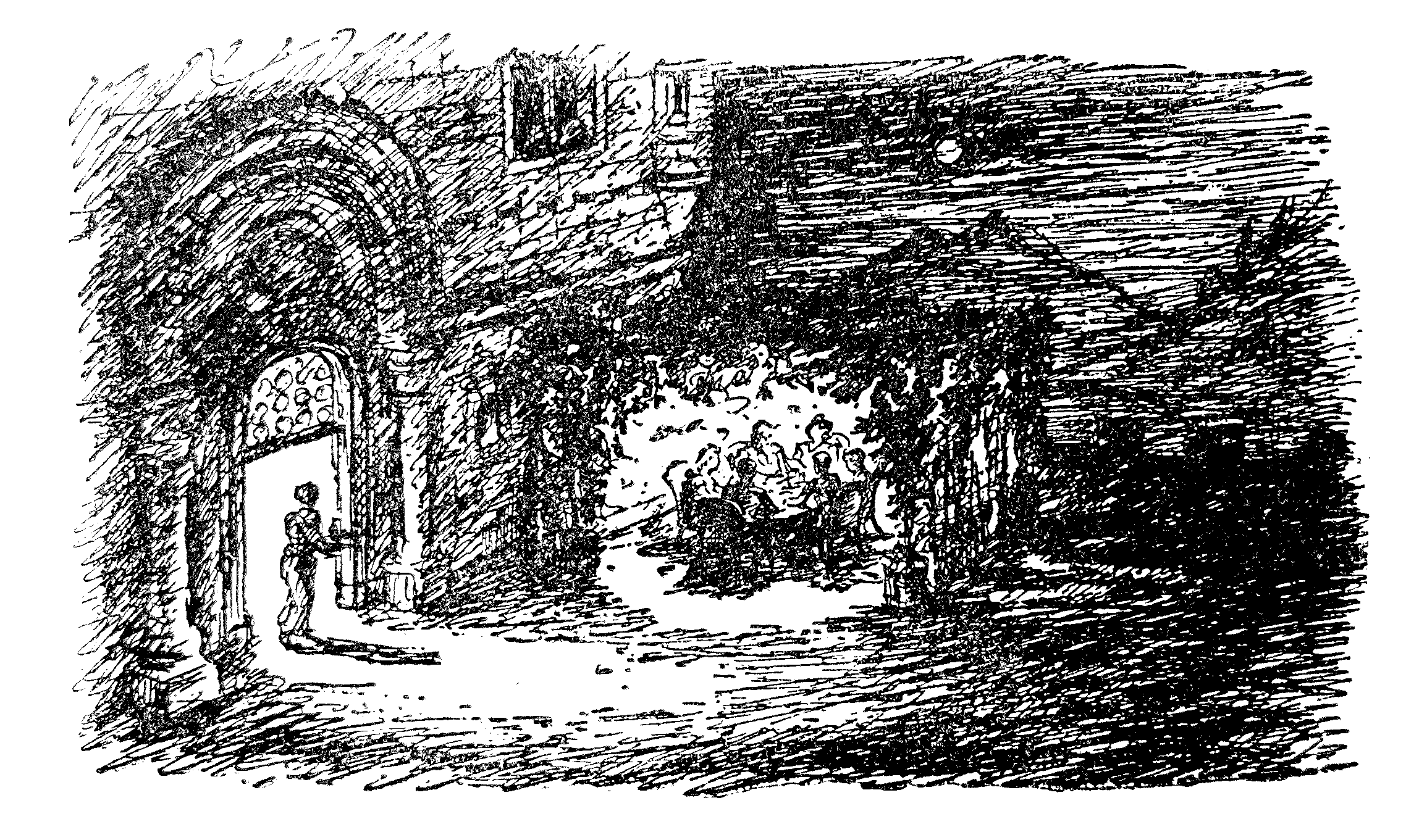 Abendliche Abschiedsfeier auf der Burg